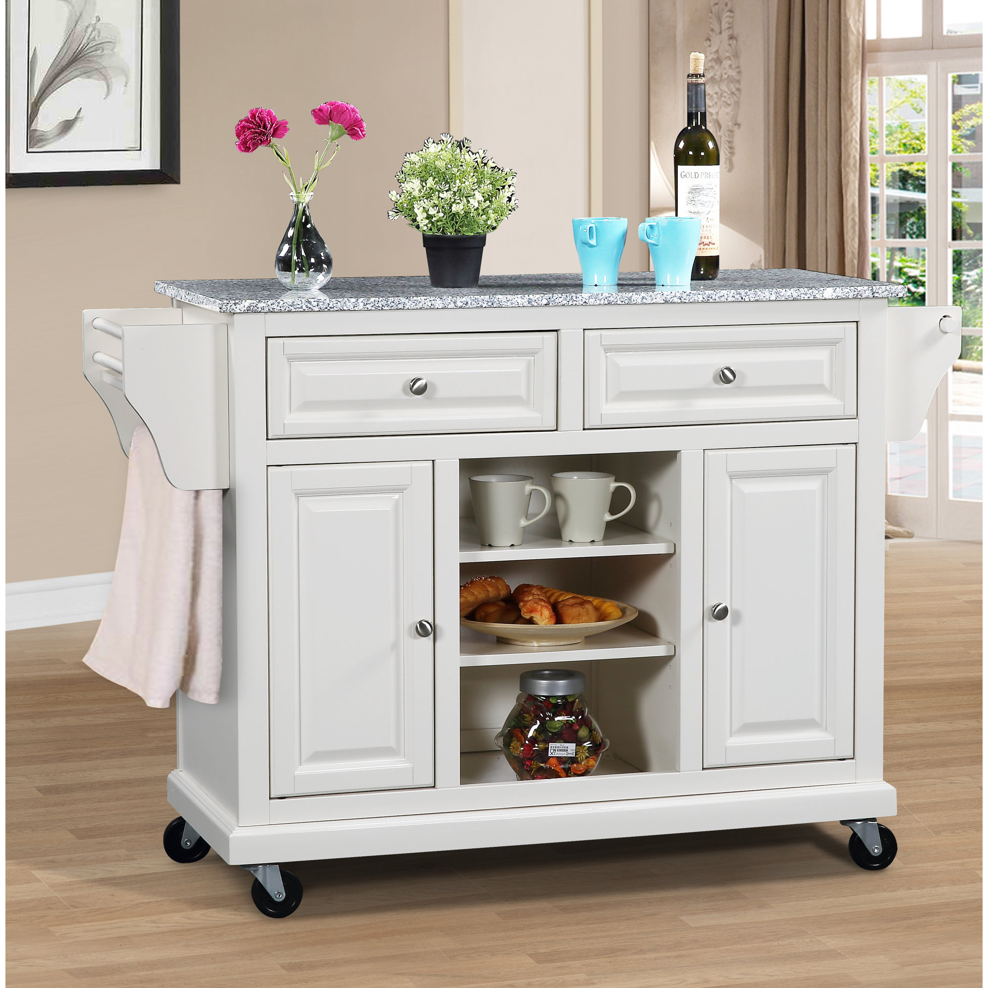 Wildon Home ® Kitchen Island with Granite Top & Reviews Wayfair